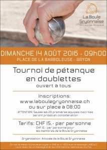 Affiche Tournoi AOUT